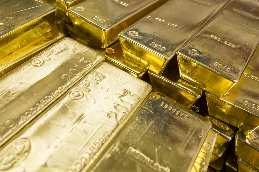 Gold Photograph - Gold Bars #7 by JP Tripp