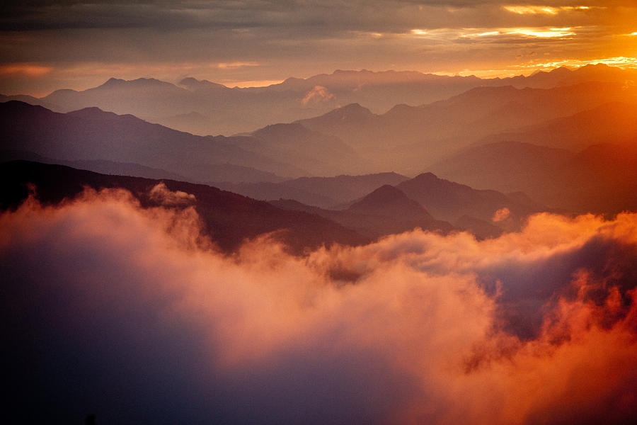 Golden Sunset Himalayas Mountain Nepal #7 Photograph by Raimond Klavins