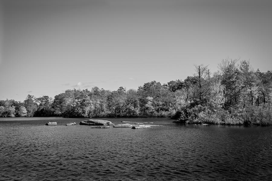 Green Pond Morris County New Jersey Painted BW  #7 Photograph by Rich Franco