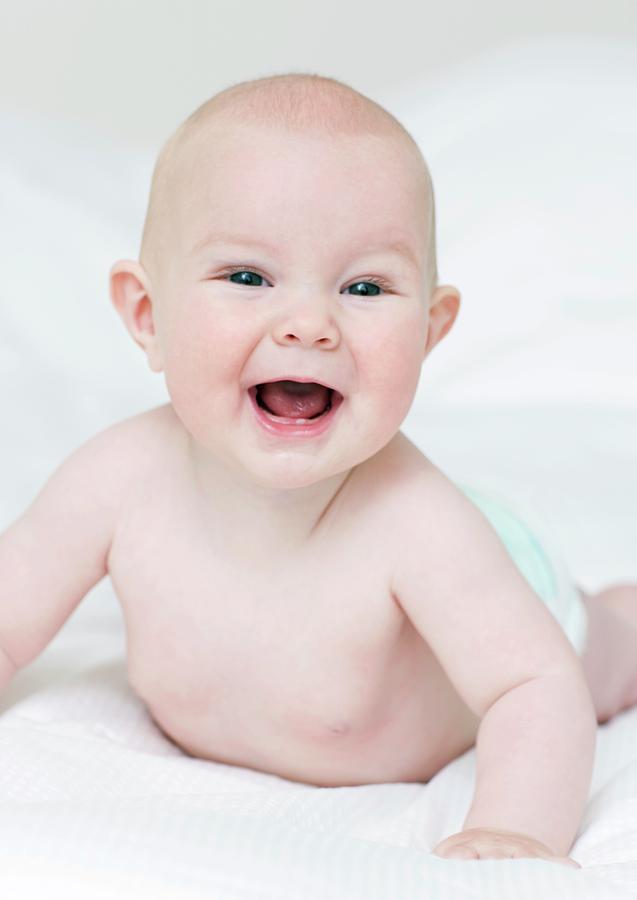 Happy Baby Photograph by Ian Hooton/science Photo Library - Pixels