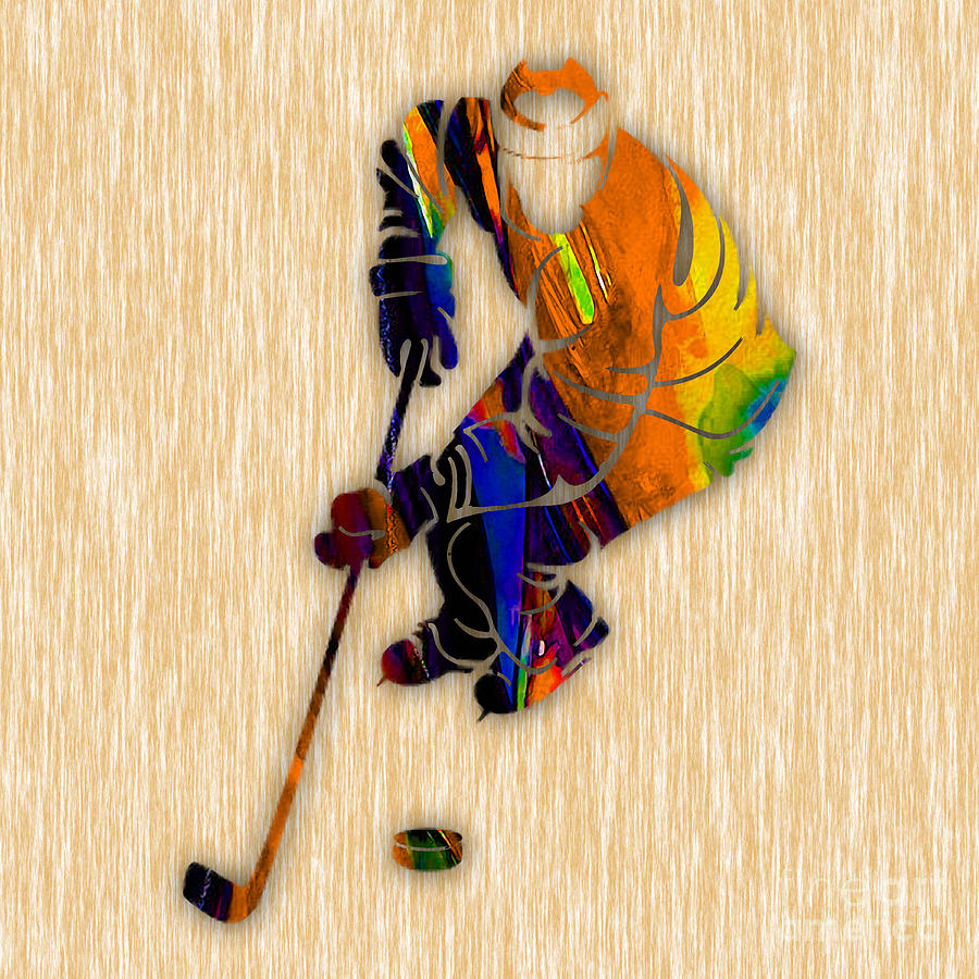Hockey #7 Mixed Media by Marvin Blaine