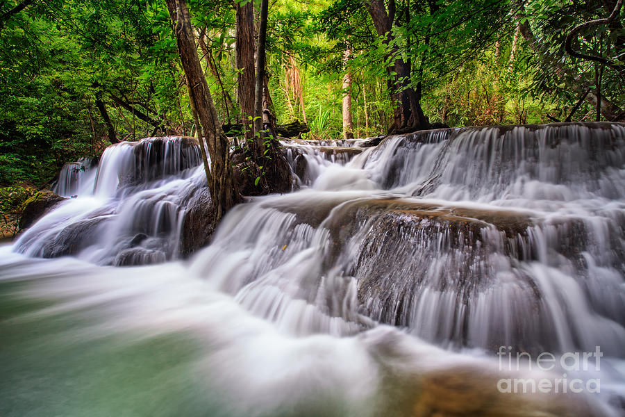 Huai Mae Kamin Waterfall #7 Photograph by Anek Suwannaphoom