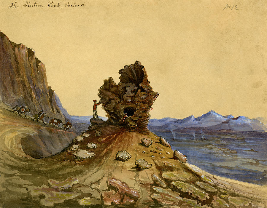 Landscape Drawing - Iceland, 1862 #7 by Granger