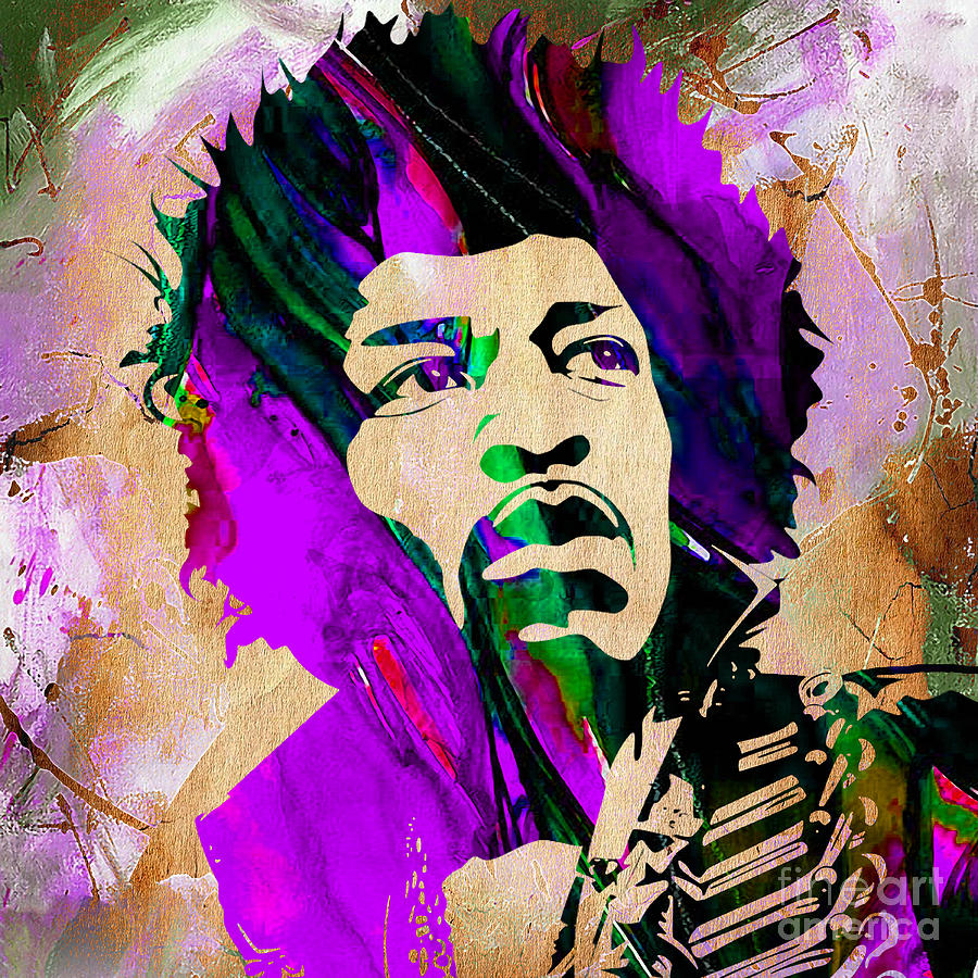 Cool Mixed Media - Jimi Hendrix Collection #7 by Marvin Blaine