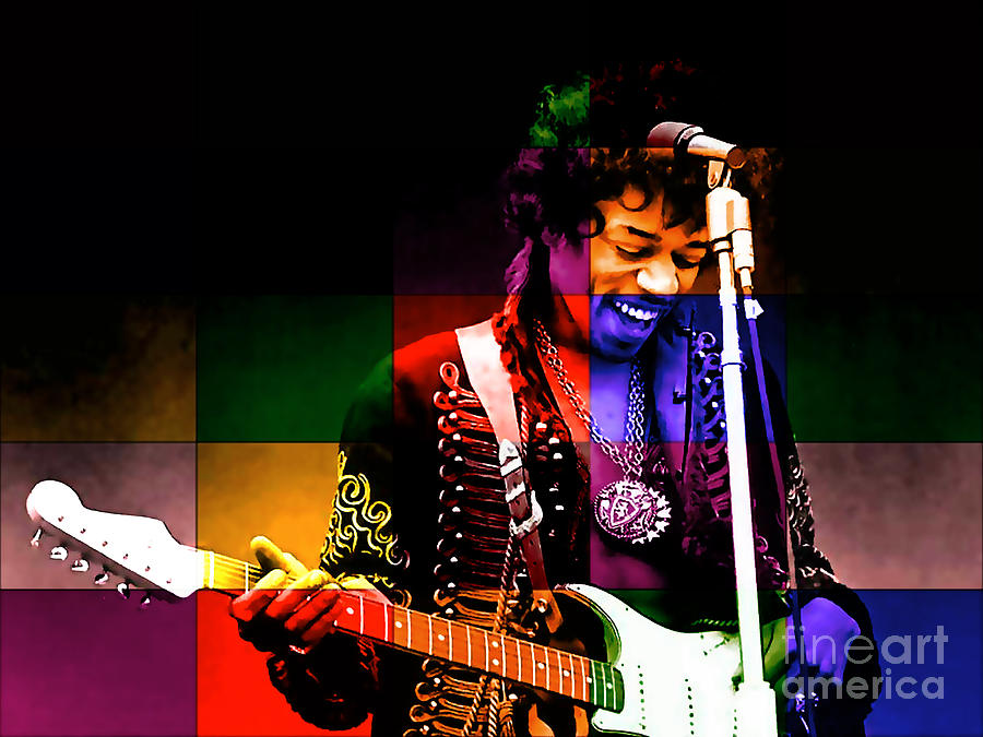 Jimi Hendrix #7 Mixed Media by Marvin Blaine