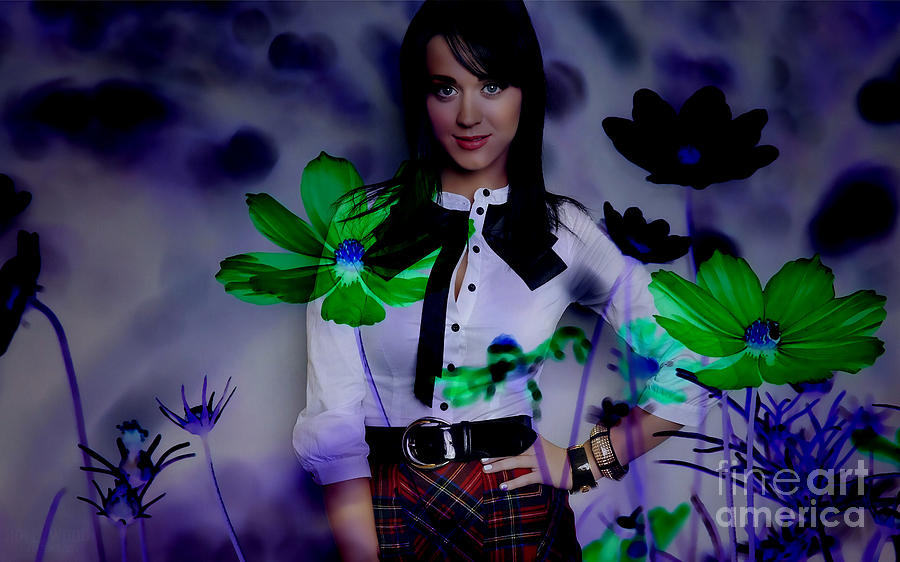 Katy Perry  #7 Mixed Media by Marvin Blaine