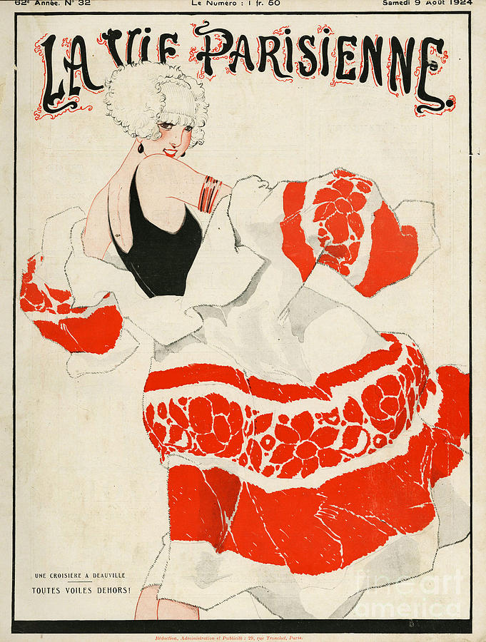 Covers Drawing - La Vie Parisienne  1924 1920s France #7 by The Advertising Archives