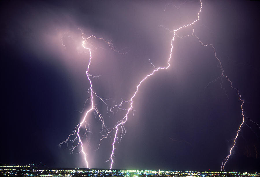 Lightning Over Tucson #7 Photograph by Ralph Wetmore