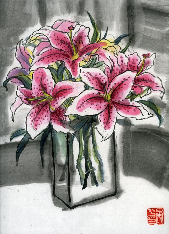 Lily #7 Painting by Ping Yan