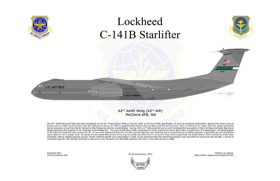 Lockheed C-141B Starlifter #9 Digital Art by Arthur Eggers