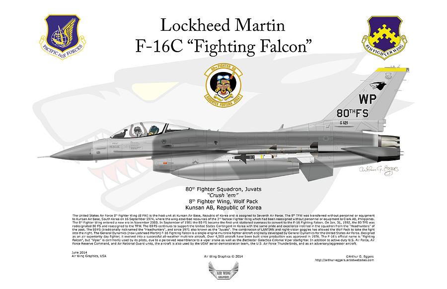 Lockheed Martin F-16C Fighting Falcon #2 Digital Art by Arthur Eggers