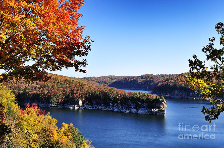 Fall Photograph - Long Point Summersville Lake #6 by Thomas R Fletcher