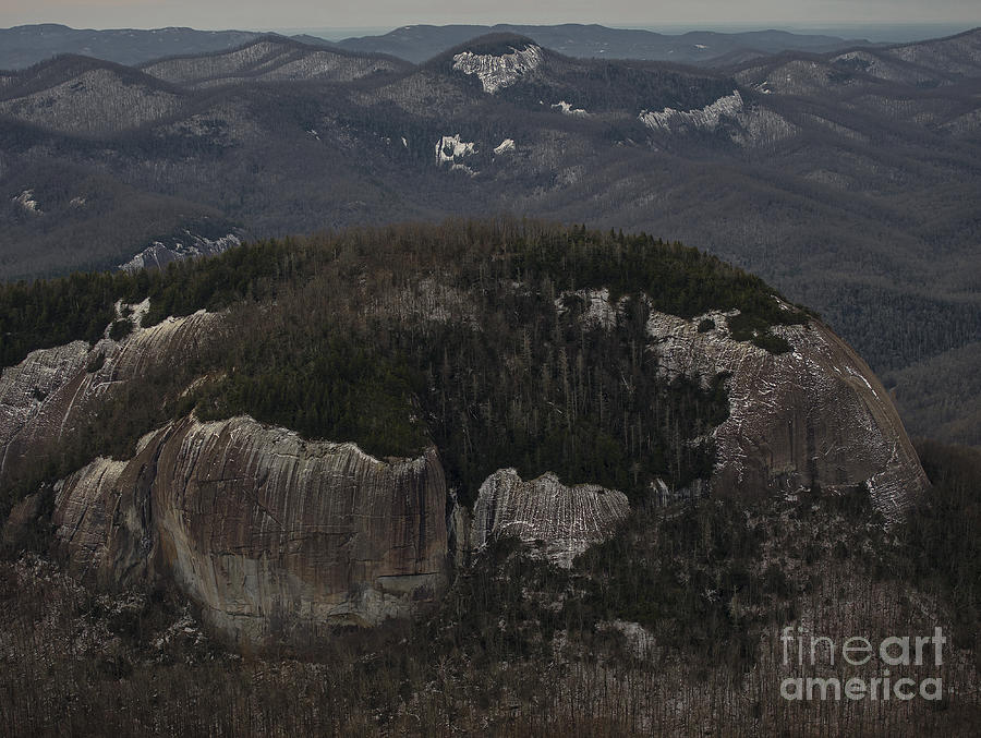 Looking Glass Rock by Blue Ridge Parkway - Aerial Photo #7 Photograph by David Oppenheimer