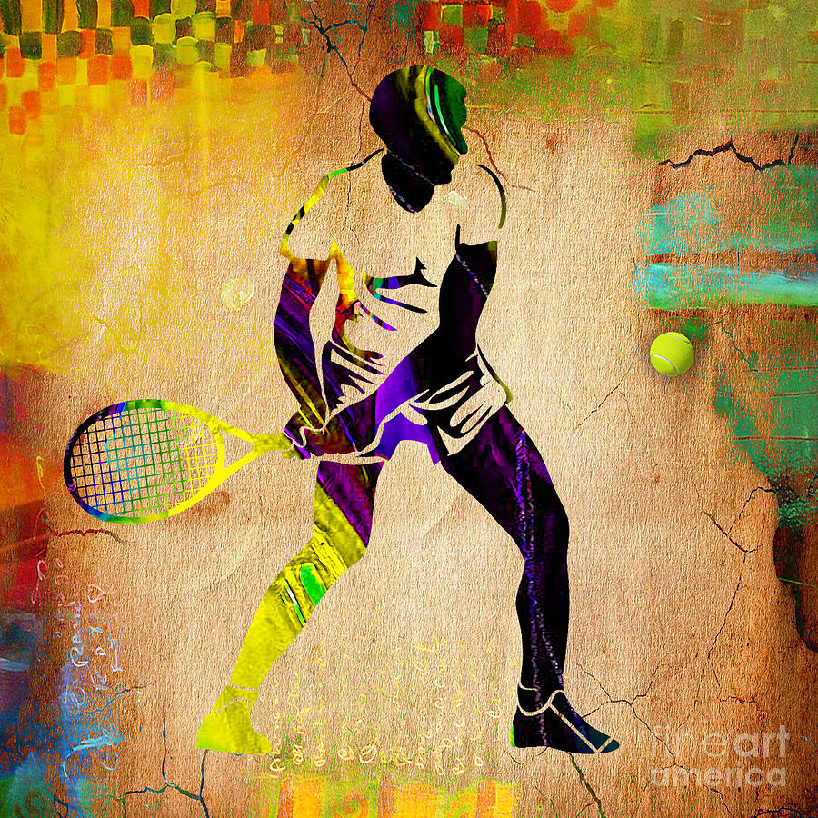 Mens Tennis #7 Mixed Media by Marvin Blaine