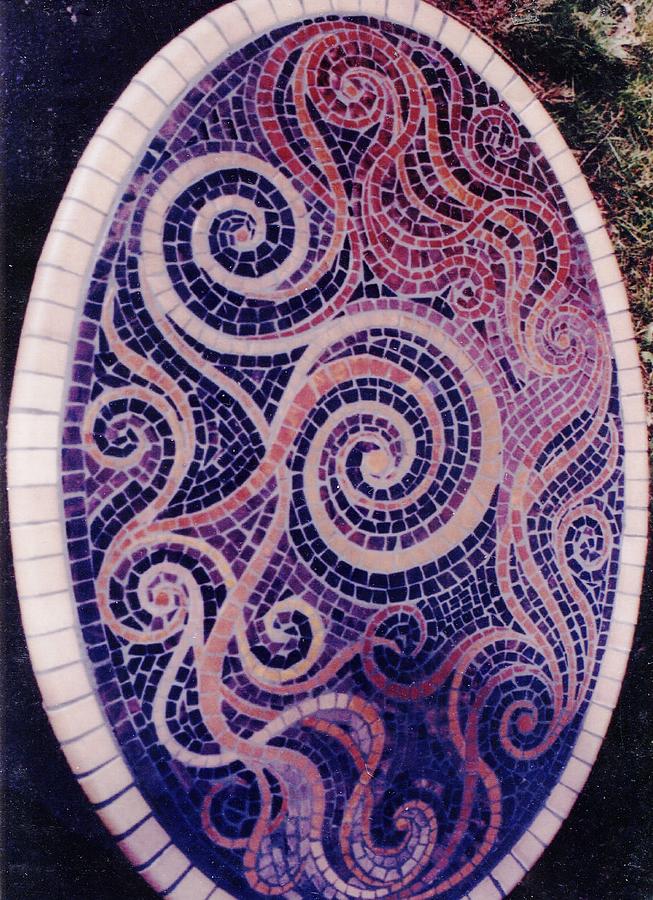 Mosaic table top #7 Ceramic Art by Charles Lucas