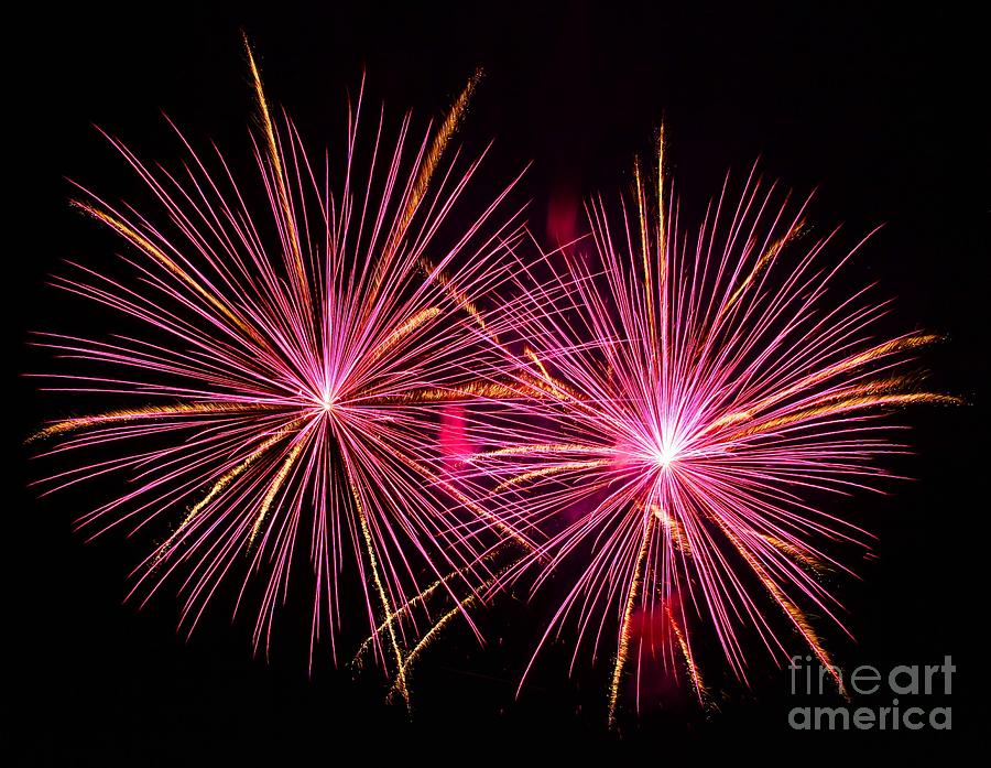 Abstract Photograph - Most Spectacular Fireworks Selection - WORLDWIDE CHAMPIONSHIP - Montreal #7 by Emma Lambert