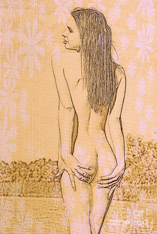 Nude Digital Art - Nude Girl #7 by K Eric