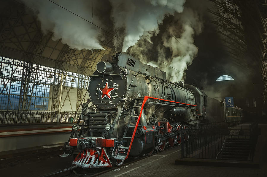 Old Soviet steam locomotive. Photograph by Dmitry Laudin - Fine Art America