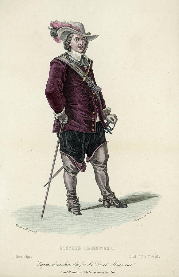 Oliver Cromwell Soldier, Statesman Drawing by Mary Evans Picture ...