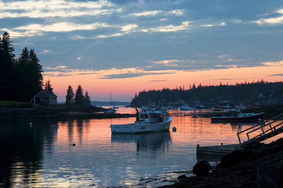 Port Clyde Maine Fishing Boats At Sunset #7 Photograph by Keith Webber Jr
