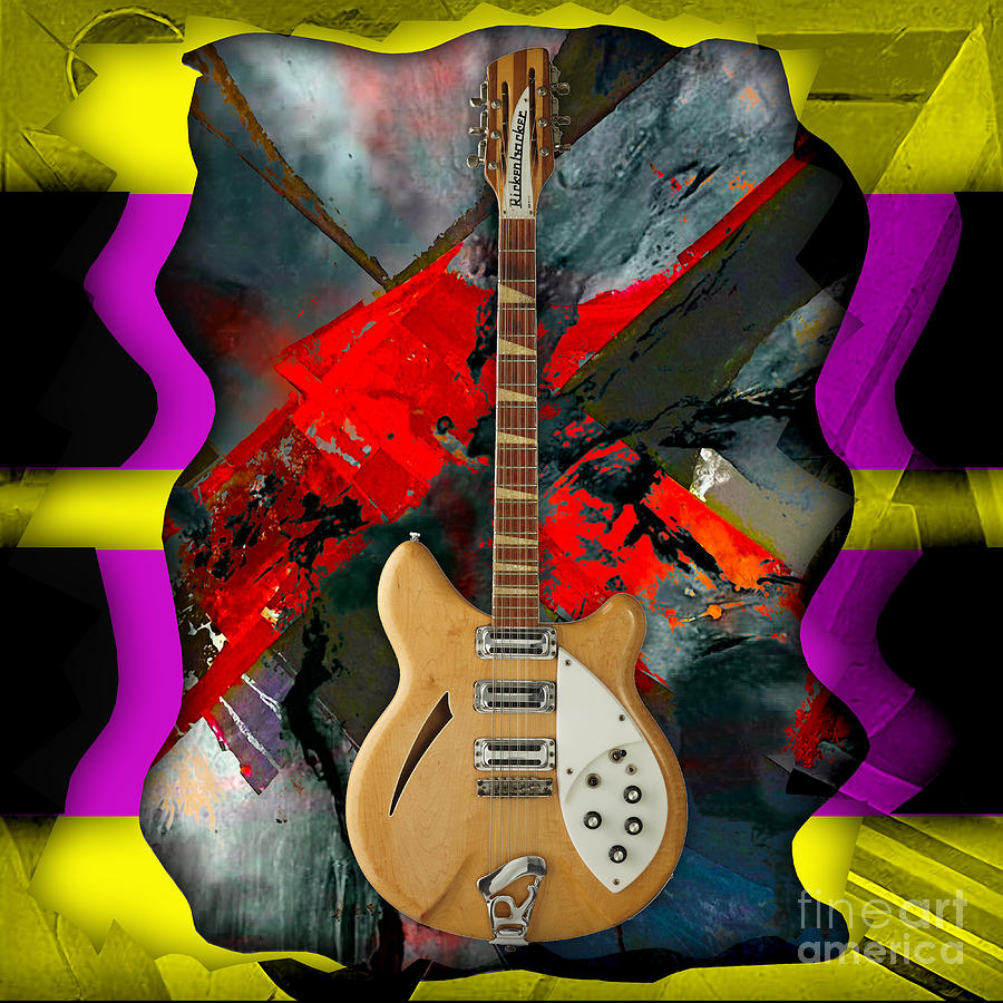 Rickenbacker Guitar Collection #4 Mixed Media by Marvin Blaine