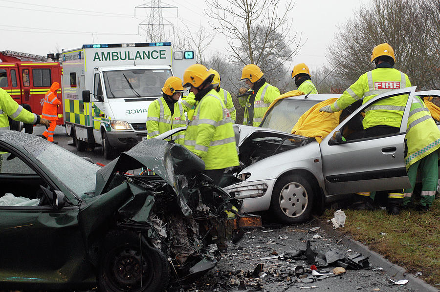 Road Traffic Accident Photograph By Trl Ltd./science Photo Library - Pixels