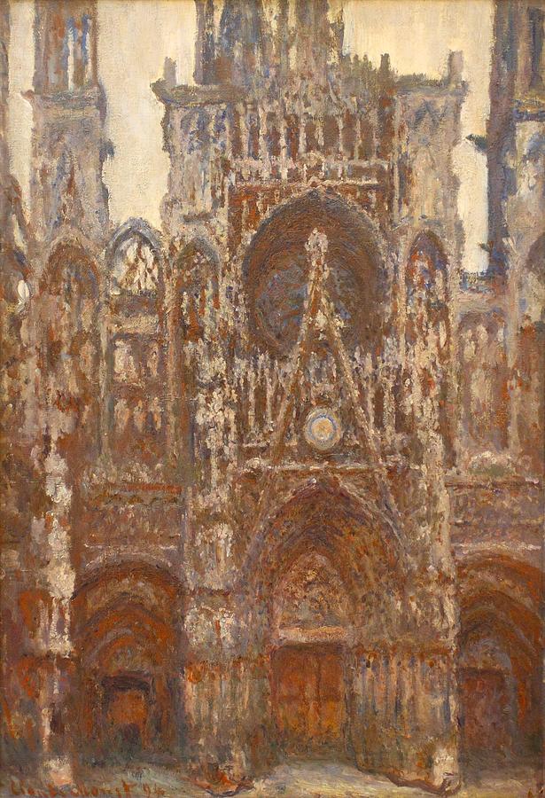 Claude Monet Painting - Rouen Cathedral #7 by Claude Monet