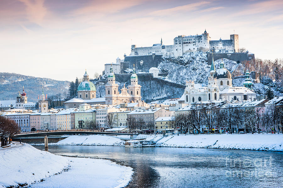 Wolfgang Amadeus Mozart Photograph - Salzburg in winter #3 by JR Photography