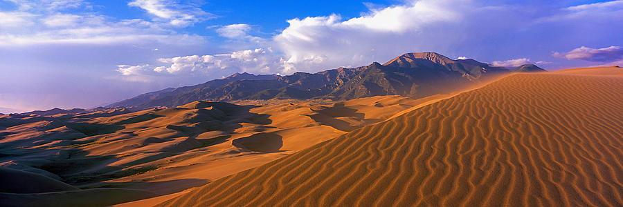 Great Sand Dunes National Park Photograph - Sand Dunes In A Desert, Great Sand #7 by Panoramic Images