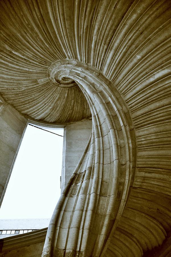 Sand stone spiral staircase #8 Photograph by Falko Follert