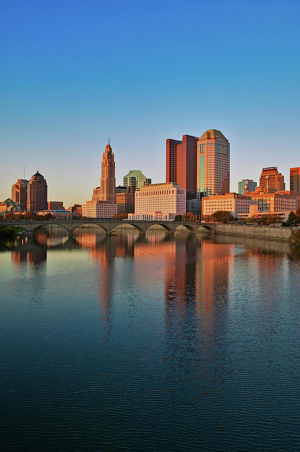 Scioto River And Columbus Ohio Skyline #7 Photograph by Panoramic Images