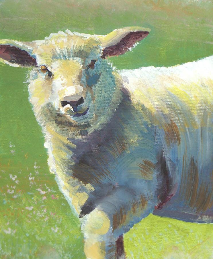 Sheep #10 Painting by Mike Jory