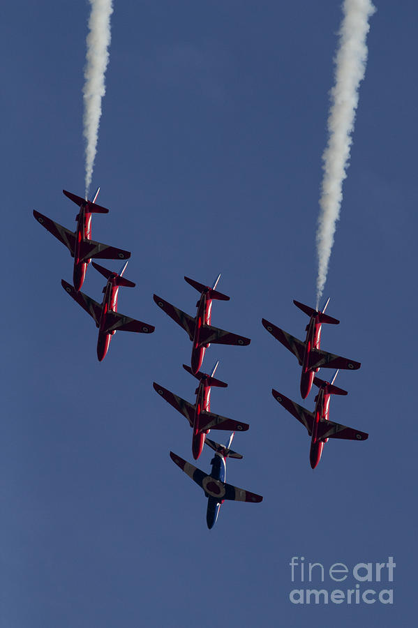 7 Ship Red Arrows Photograph by Airpower Art