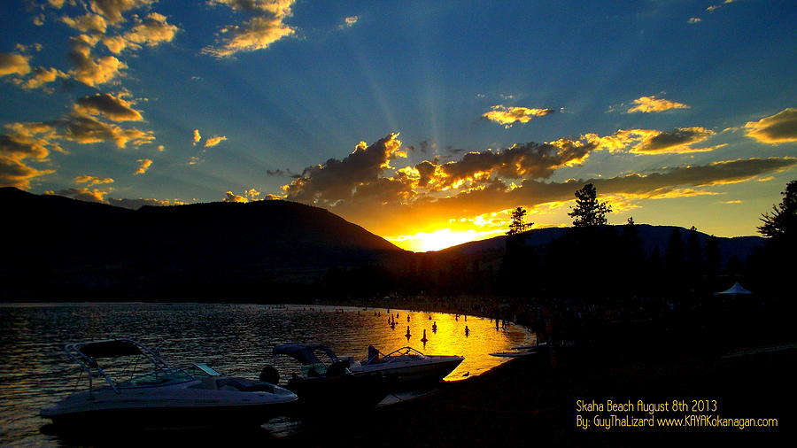 Skaha Lake Sunset #7 Photograph by Guy Hoffman