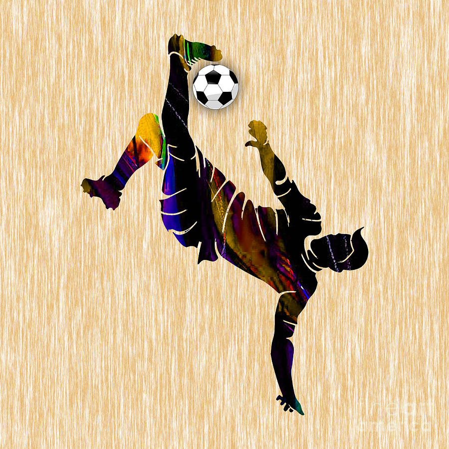 Soccer Player #7 Mixed Media by Marvin Blaine