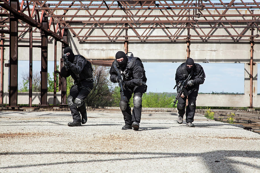 Special Forces Operators In Black #7 Photograph by Oleg Zabielin