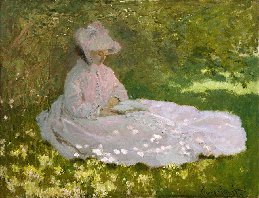 Springtime #7 Painting by Claude Monet