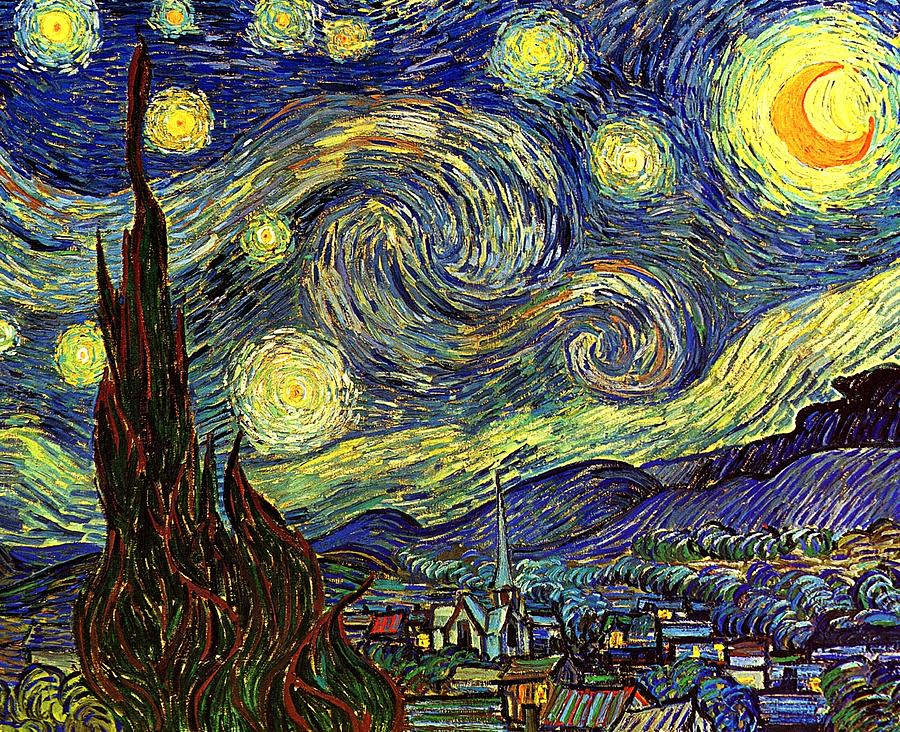 Starry Night Painting by Vincent van Gogh - Fine Art America