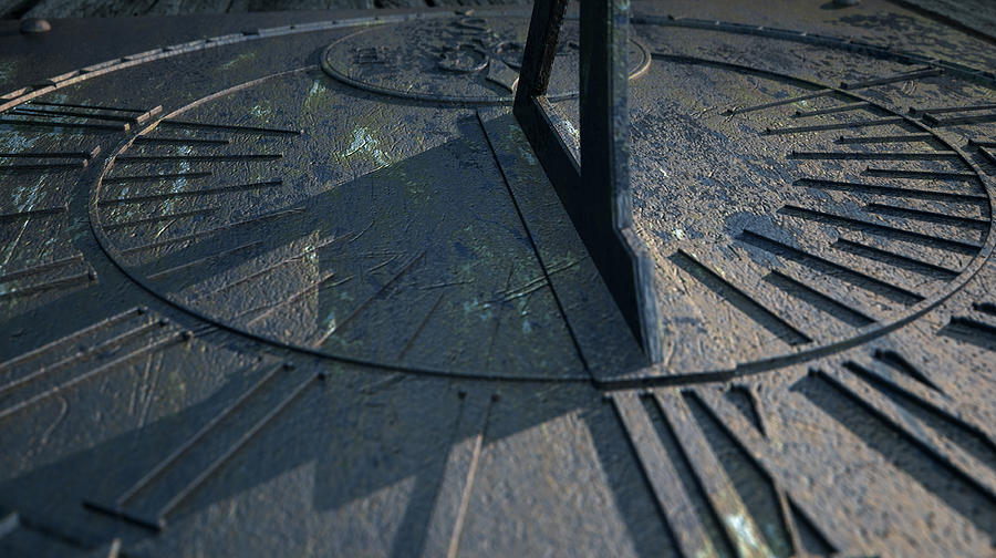 Architecture Digital Art - Sundial Lost In Time #7 by Allan Swart