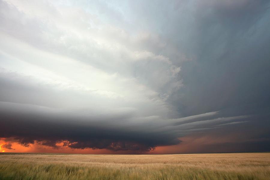 Supercell Thunderstorm Over Fields Photograph by Roger Hill/science ...