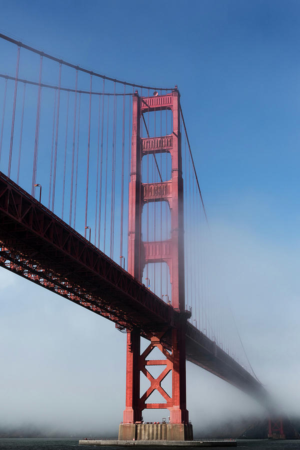 Suspension Bridge Covered With Fog #7 Photograph by Panoramic Images