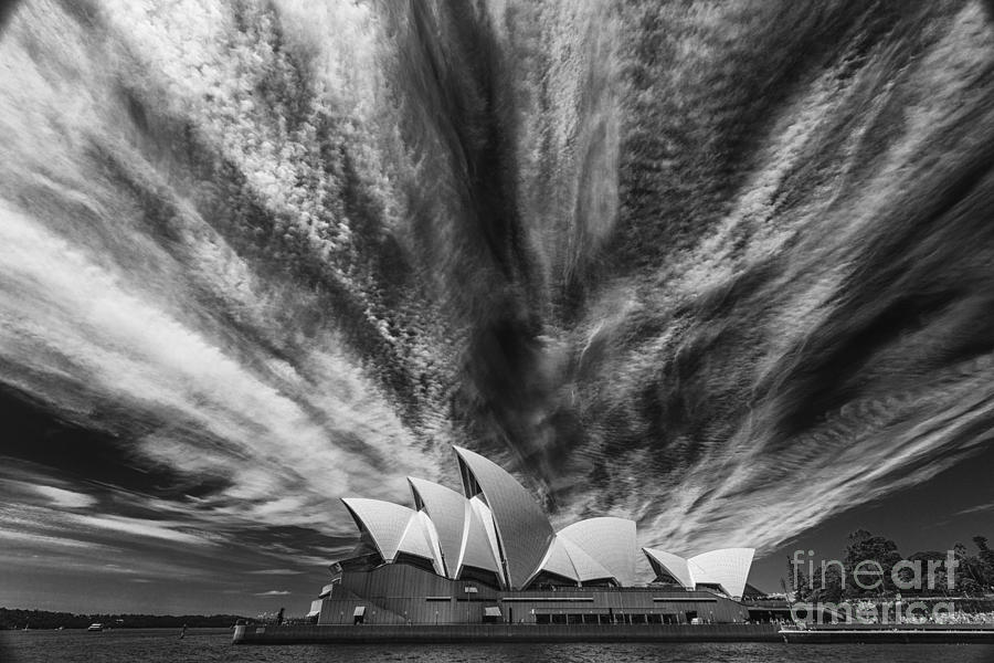 Black And White Photograph - Sydney Opera House #7 by Sheila Smart Fine Art Photography