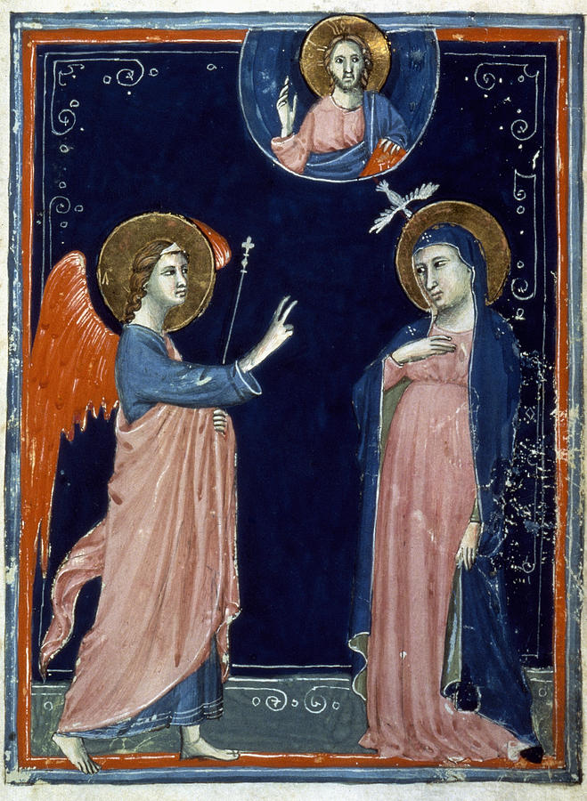 The Annunciation #7 Painting by Granger