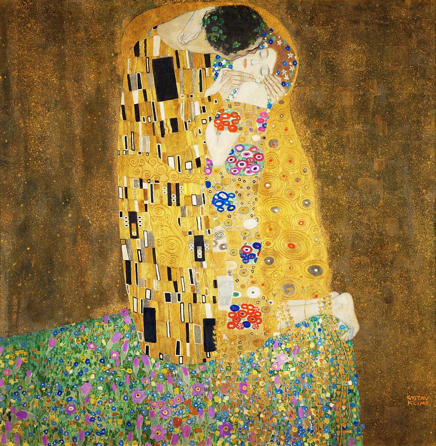 Gustav Klimt Painting - The Kiss by Masterpieces Of Art Gallery