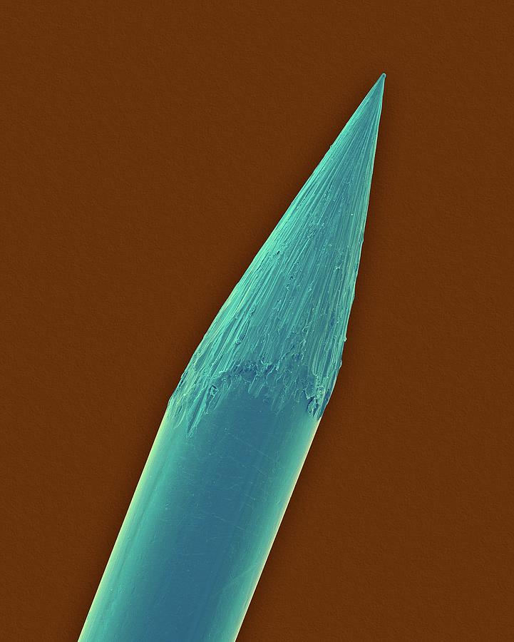 Tip Of A Tattoo Needle #7 Photograph by Dennis Kunkel Microscopy/science Photo Library