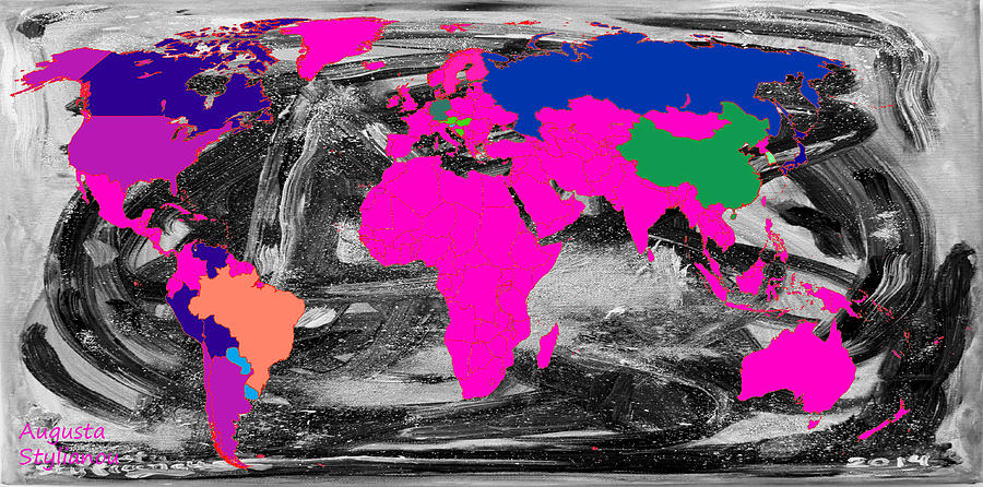 World Map and Human Life #3 Digital Art by Augusta Stylianou