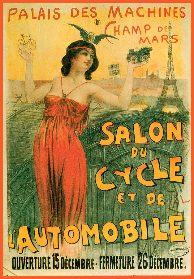 Salon Cycle Automobile Photograph by Vintage Automobile Ads and Posters