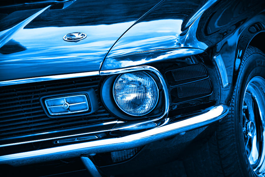 70 Mustang Mach 1 Blue #70 Photograph by Gordon Dean II