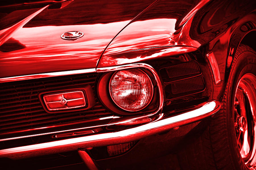 70 Mustang Mach 1 Red #70 Photograph by Gordon Dean II