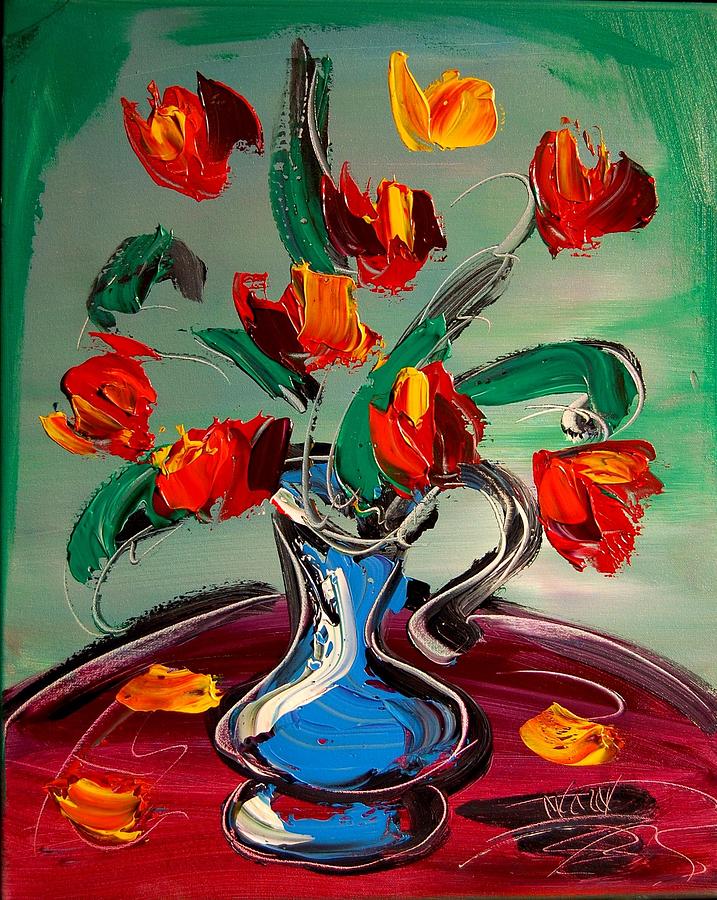 Guitar Painting - Tulips by Mark Kazav